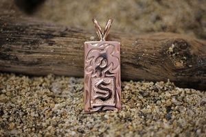 Honu/Plumeria Initial Pendant