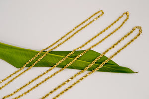 14K Diamond Cut Rope Chains